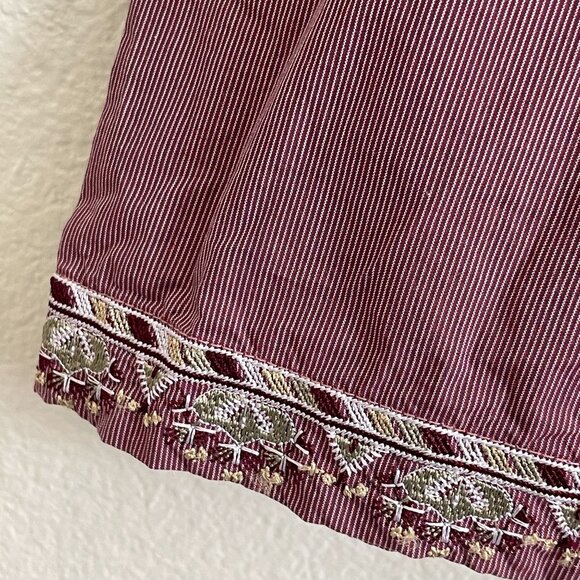 Sundance Womens 14 Purple Embroidered Pullover Tunic Top Long Sleeve Shirt - Picture 7 of 10